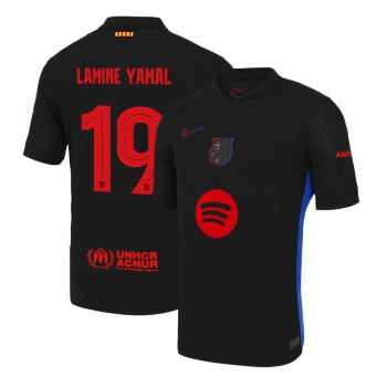 Men's LAMINE YAMAL #19 Barcelona Away Authentic Soccer Jersey - UCL Spotify Logo Without Text 2024/25 Men's LAMINE YAMAL #19 Barcelona Away Authentic Soccer Jersey - UCL Spotify Logo Without Text 2024/25