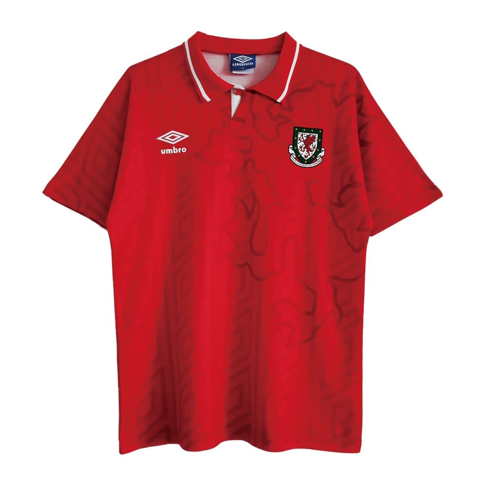 Men's Wales Home Retro Soccer Jersey 1992/94