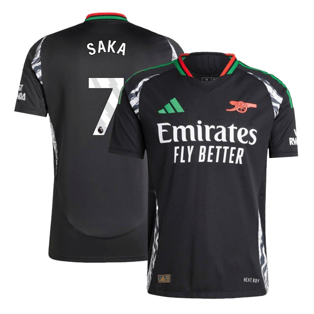 Men's SAKA #7 Arsenal Away Authentic Jersey 2024/25