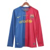 Men's XAVI #6 Barcelona Home Long Sleeve Retro Soccer Jersey - UCL Final 2008/09