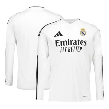 Men's Real Madrid Home Long Sleeve Jersey 2024/25 Men's Real Madrid Home Long Sleeve Jersey 2024/25