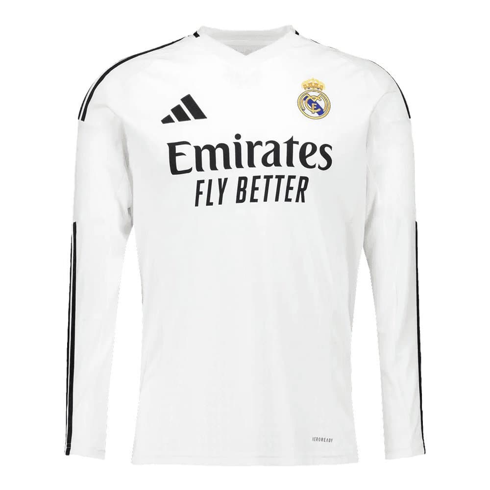 Men's Real Madrid Home Long Sleeve Jersey 2024/25