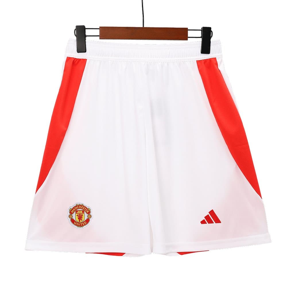 Men's Manchester United Home Soccer Shorts 2024/25 Men's Manchester United Home Soccer Shorts 2024/25
