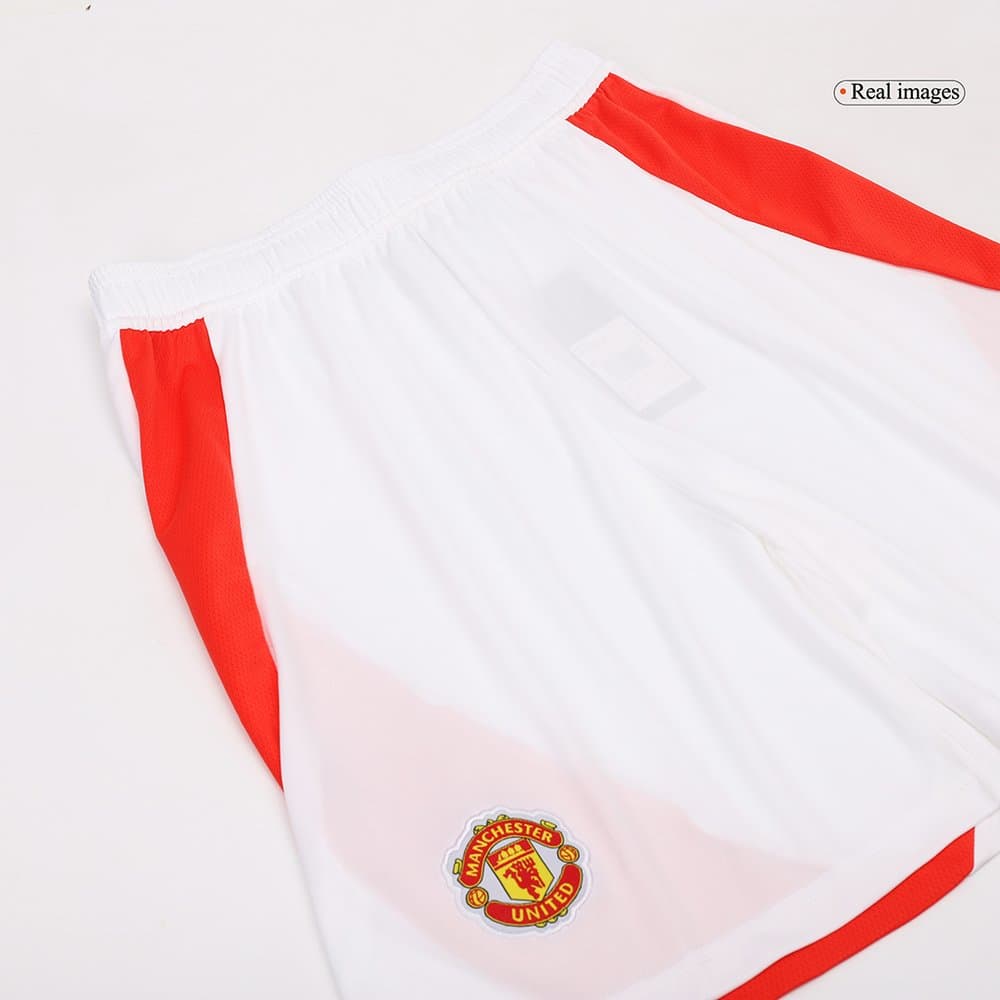 Men's Manchester United Home Soccer Shorts 2024/25 Men's Manchester United Home Soccer Shorts 2024/25