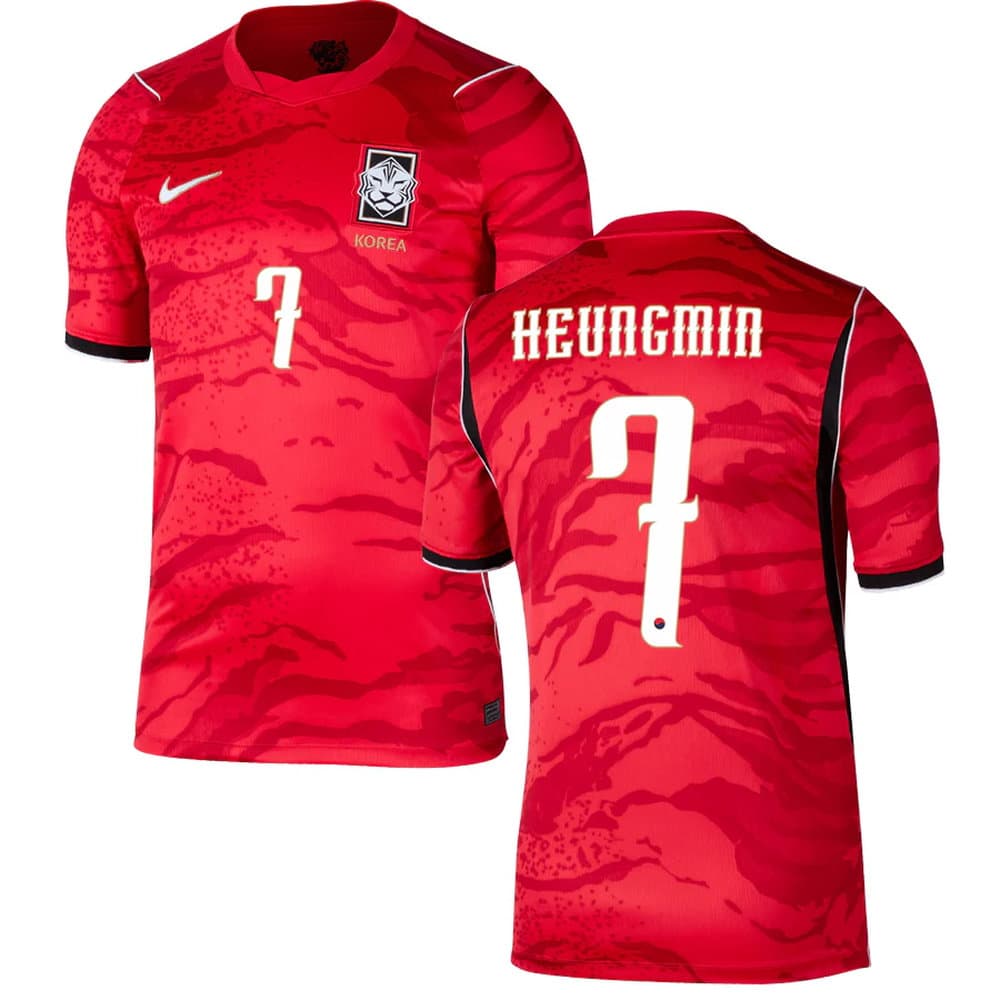Men's HEUNGMIN #7 South Korea Home Replica Jersey World Cup 2026 Men's HEUNGMIN #7 South Korea Home Replica Jersey World Cup 2026