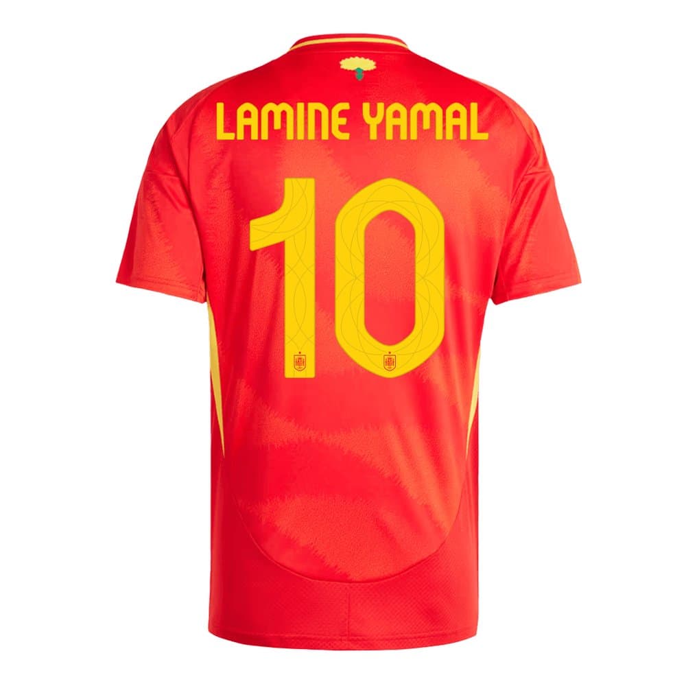Men's LAMINE YAMAL #10 Spain Home Replica Soccer Jersey EURO 2024 Men's LAMINE YAMAL #10 Spain Home Replica Soccer Jersey EURO 2024