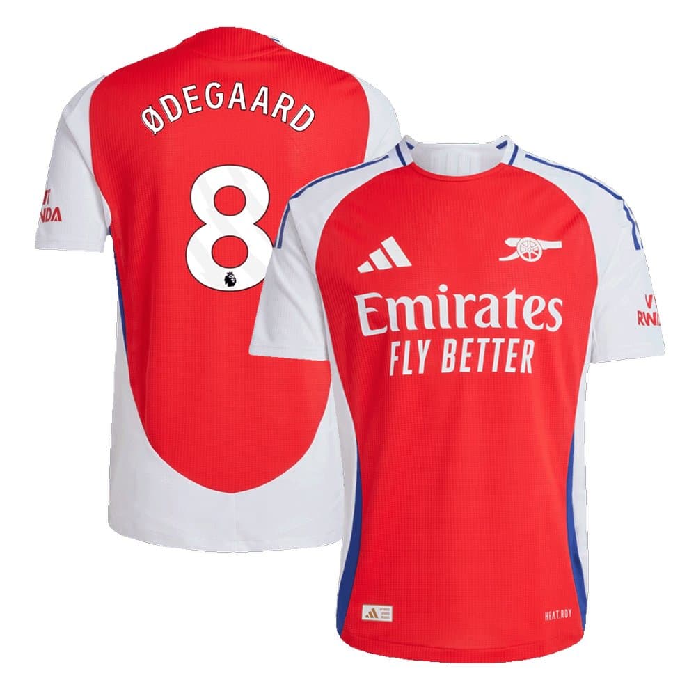 Men's ØDEGAARD #8 Arsenal Home Authentic Jersey 2024/25 Men's ØDEGAARD #8 Arsenal Home Authentic Jersey 2024/25