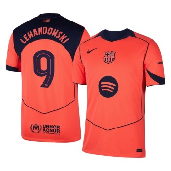 Men's LEWANDOWSKI #9 Barcelona Third Away Replica Soccer Jersey -UCL 2025/26