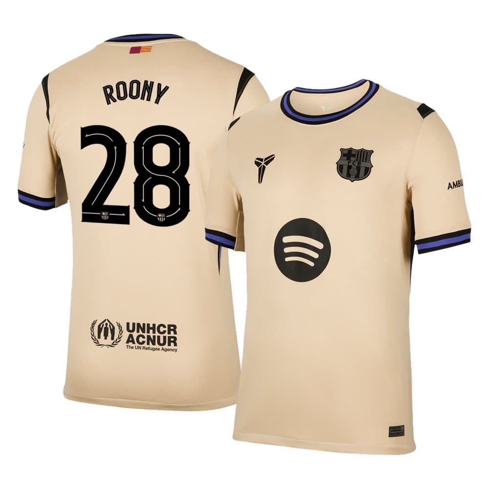 Men's ROONY #28 Barcelona Away Replica Soccer Jersey 2025/26