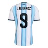 Men's J.ÁLVAREZ #9 Argentina Home Authentic Jersey World Cup 2026 Men's J.ÁLVAREZ #9 Argentina Home Authentic Jersey World Cup 2026