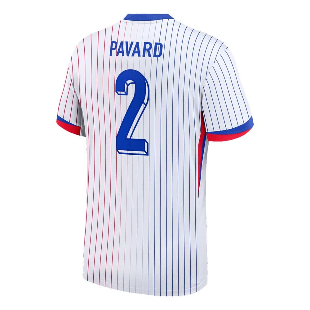 Men's PAVARD #2 France Away Replica Soccer Jersey 2024