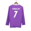 Men's RONALDO #7 Real Madrid Away Long Sleeve Retro Soccer Jersey 2016/17 Men's RONALDO #7 Real Madrid Away Long Sleeve Retro Soccer Jersey 2016/17