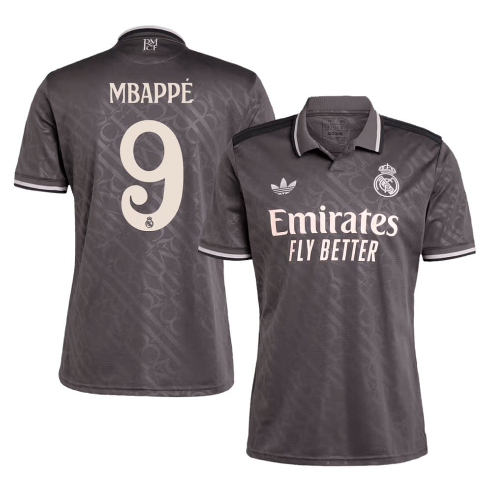 Men's MBAPPÉ #9 Real Madrid Third Away Replica Soccer Jersey 2024/25 Men's MBAPPÉ #9 Real Madrid Third Away Replica Soccer Jersey 2024/25