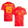 Men's LAMINE YAMAL #19 Spain Home Replica Soccer Jersey EURO 2024 Men's LAMINE YAMAL #19 Spain Home Replica Soccer Jersey EURO 2024