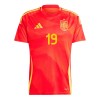 Men's LAMINE YAMAL #19 Spain Home Replica Soccer Jersey EURO 2024 Men's LAMINE YAMAL #19 Spain Home Replica Soccer Jersey EURO 2024