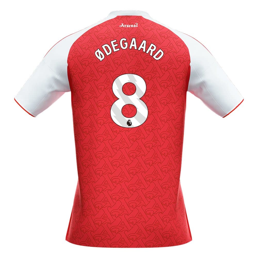 Men's ØDEGAARD #8 Arsenal Home Replica Soccer Jersey 2025/26 Men's ØDEGAARD #8 Arsenal Home Replica Soccer Jersey 2025/26