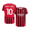 Men's RAFA LEÃO #10 AC Milan Home Authentic Soccer Jersey 2024/25