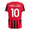 Men's RAFA LEÃO #10 AC Milan Home Authentic Soccer Jersey 2024/25