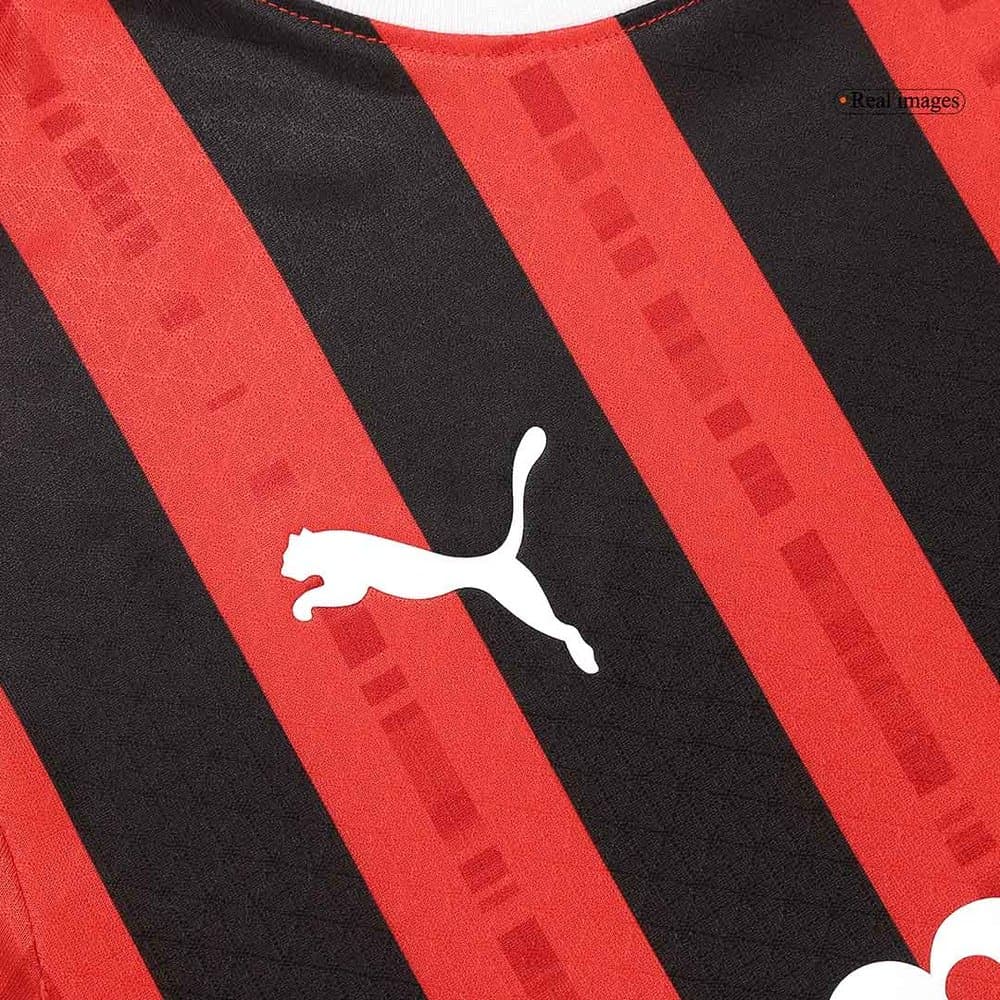Men's RAFA LEÃO #10 AC Milan Home Authentic Soccer Jersey 2024/25