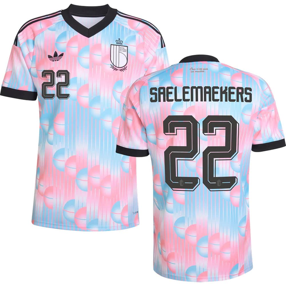 Men's SAELEMAEKERS #22 Belgium Away Replica Jersey World Cup 2026