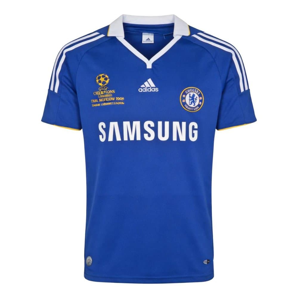 Men's Chelsea Home Retro Soccer Jersey- UCL Final 2008 Men's Chelsea Home Retro Soccer Jersey- UCL Final 2008