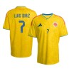 Men's Luis Díaz #7 Colombia Home Replica Soccer Jersey World Cup 2026 Men's Luis Díaz #7 Colombia Home Replica Soccer Jersey World Cup 2026