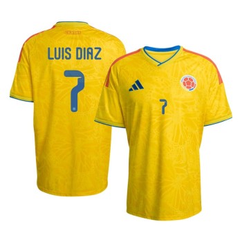 Men's Luis Díaz #7 Colombia Home Replica Soccer Jersey World Cup 2026 Men's Luis Díaz #7 Colombia Home Replica Soccer Jersey World Cup 2026