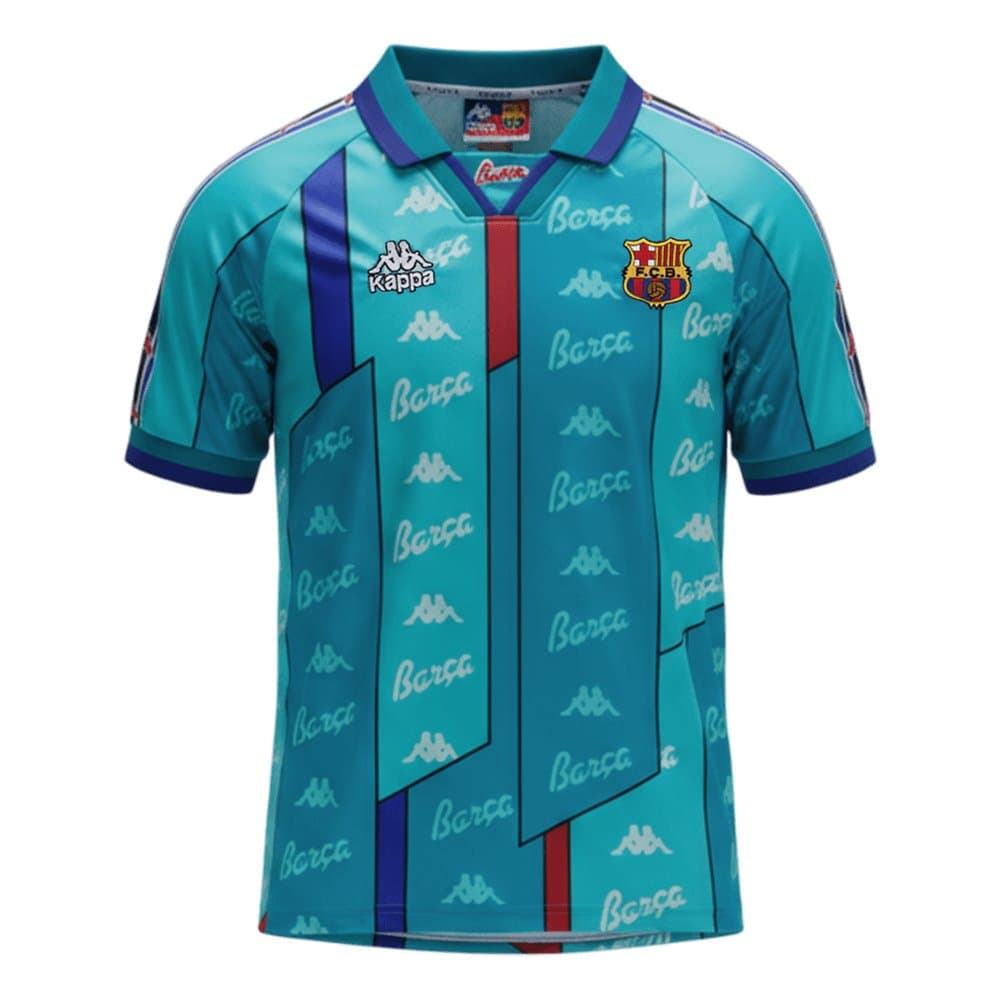 Men's Barcelona Away Retro Soccer Jersey 1996/97