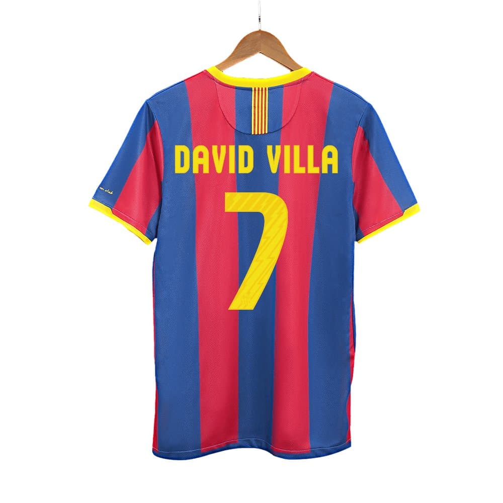 Men's DAVID VILLA #7 Barcelona Home Retro Soccer Jersey 2010/11 Men's DAVID VILLA #7 Barcelona Home Retro Soccer Jersey 2010/11