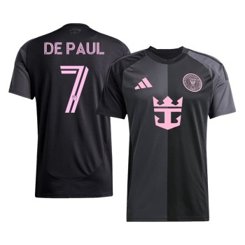 Men's DE PAUL #7 Inter Miami CF Away Replica Soccer Jersey 2025