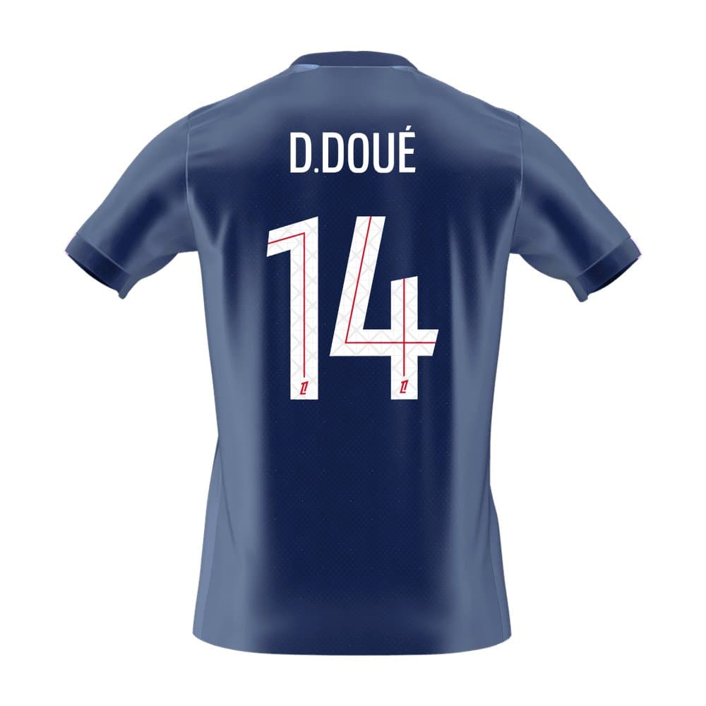 Men's D.DOUÉ #14 PSG Home Replica Soccer Jersey 2025/26 Men's D.DOUÉ #14 PSG Home Replica Soccer Jersey 2025/26