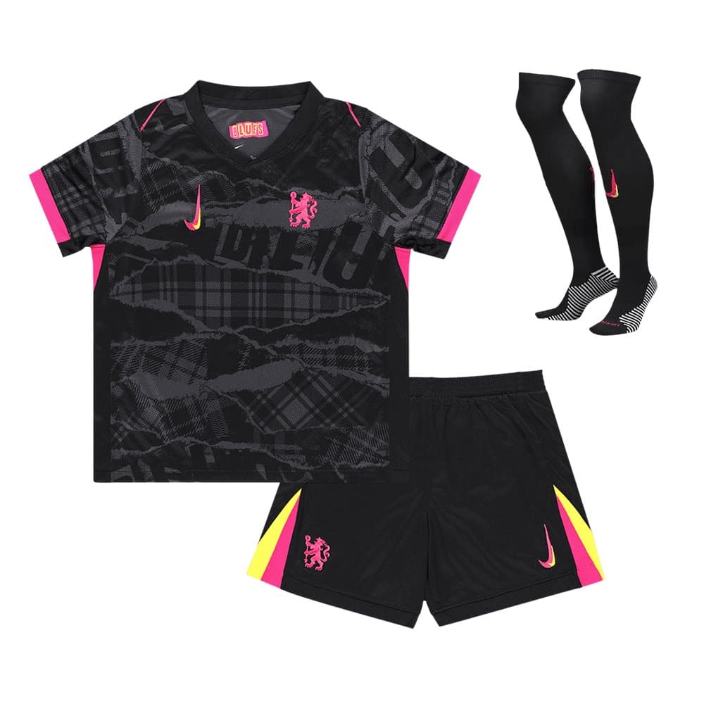Kid's Chelsea Third Away Soccer Jersey Full Kit 2024/25 Kid's Chelsea Third Away Soccer Jersey Full Kit 2024/25