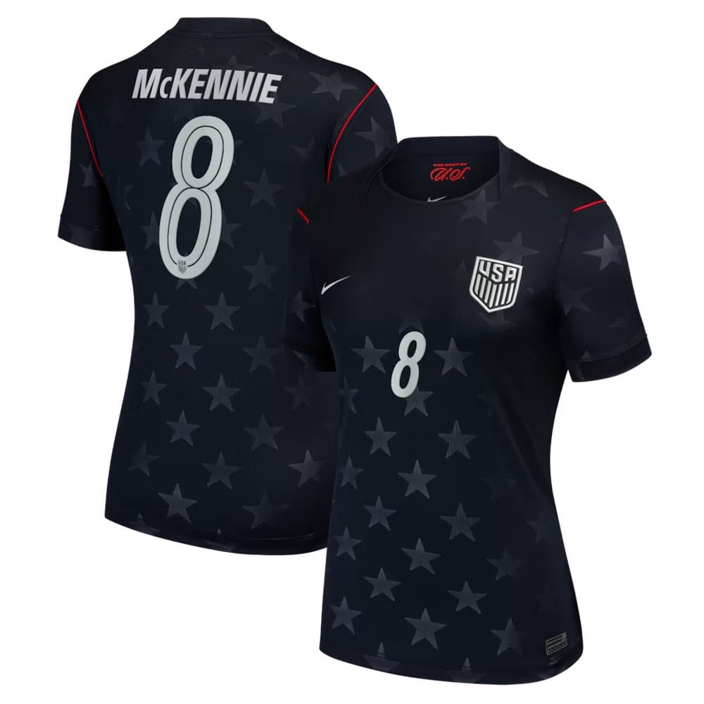 Women's Weston McKennie #8 USA Away Stadium Replica Jersey World Cup 2026 Women's Weston McKennie #8 USA Away Stadium Replica Jersey World Cup 2026