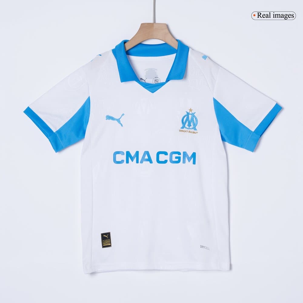 Kid's Marseille Home Soccer Jersey Kit 2025/26