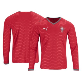 Men's Portugal Home Long Sleeve Authentic Jersey World Cup 2026