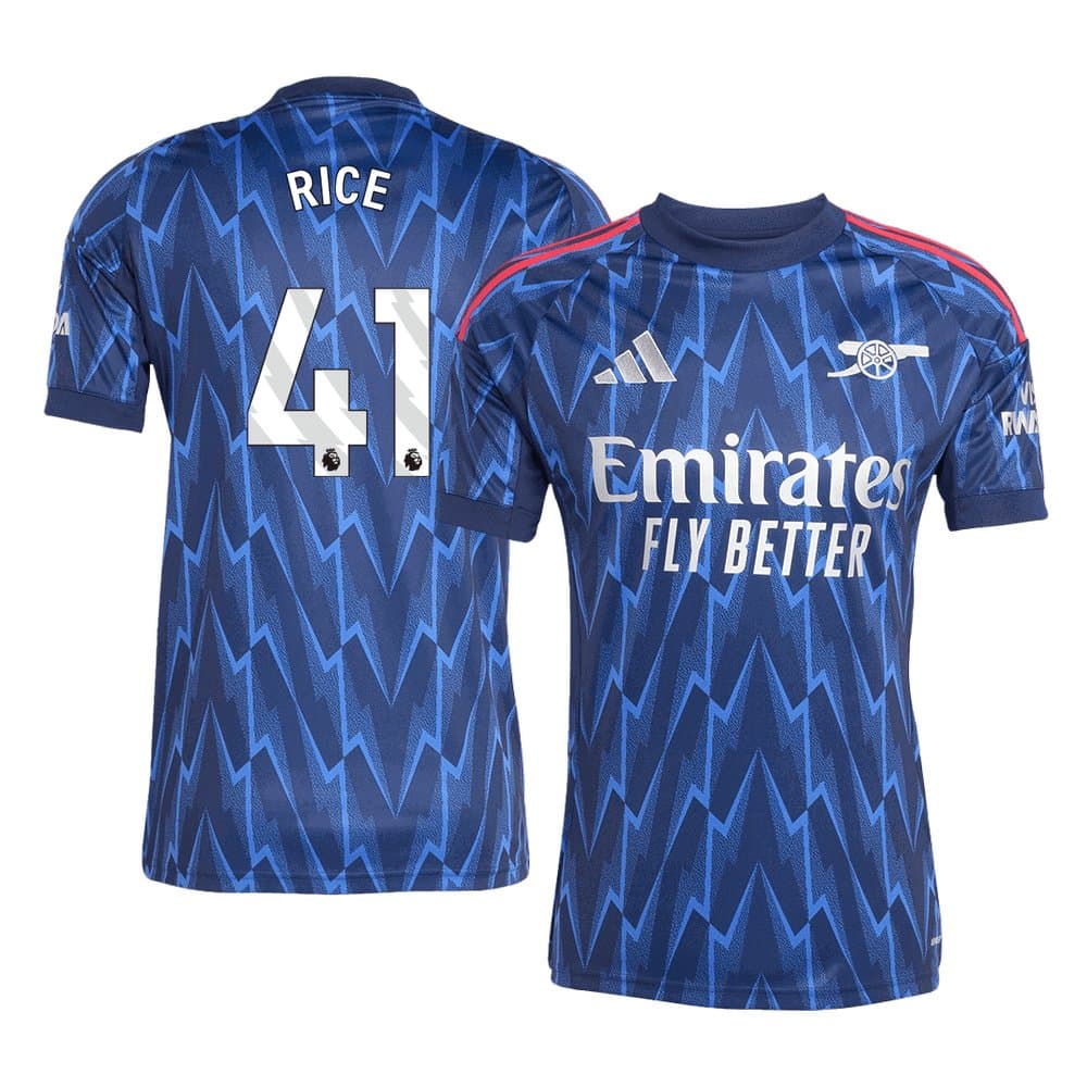 Men's RICE #41 Arsenal Away Replica Soccer Jersey 2025/26 Men's RICE #41 Arsenal Away Replica Soccer Jersey 2025/26
