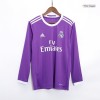 Men's Real Madrid Away Long Sleeve Retro Soccer Jersey 2016/17