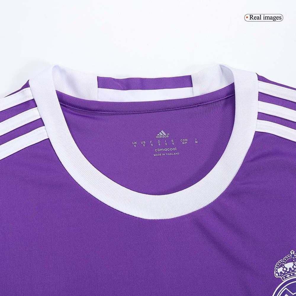 Men's Real Madrid Away Long Sleeve Retro Soccer Jersey 2016/17