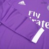 Men's Real Madrid Away Long Sleeve Retro Soccer Jersey 2016/17