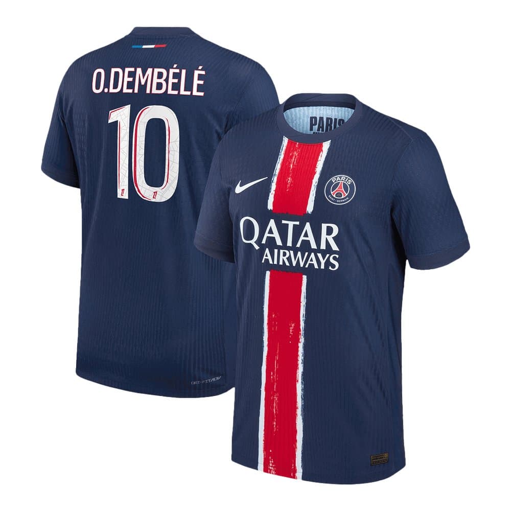Men's O.DEMBÉLÉ #10 PSG Home Authentic Jersey 2024/25 Men's O.DEMBÉLÉ #10 PSG Home Authentic Jersey 2024/25