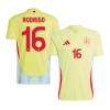 Men's RODRIGO #16 Spain Away Replica Soccer Jersey EURO 2024 Men's RODRIGO #16 Spain Away Replica Soccer Jersey EURO 2024