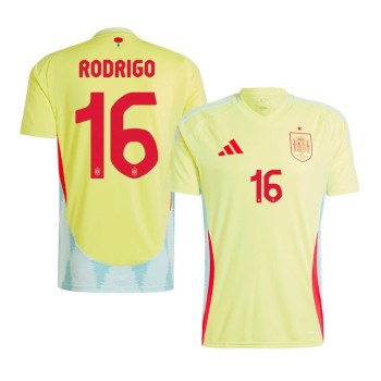 Men's RODRIGO #16 Spain Away Replica Soccer Jersey EURO 2024