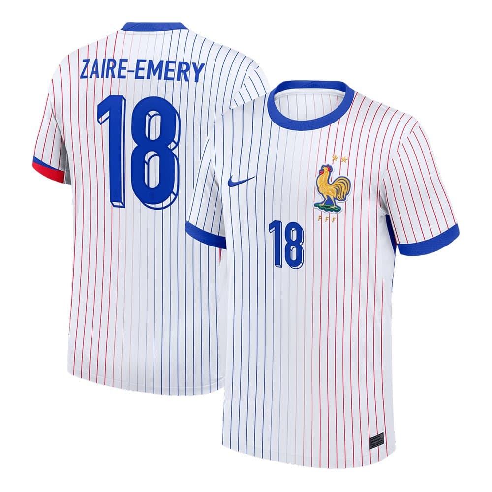 Men's ZAIRE-EMERY #18 France Away Replica Soccer Jersey 2024