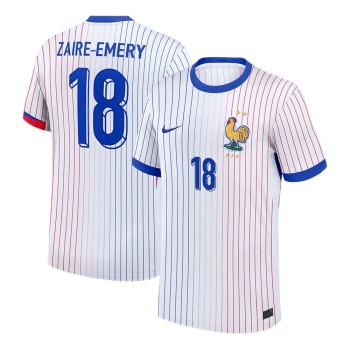 Men's ZAIRE-EMERY #18 France Away Replica Soccer Jersey 2024 Men's ZAIRE-EMERY #18 France Away Replica Soccer Jersey 2024