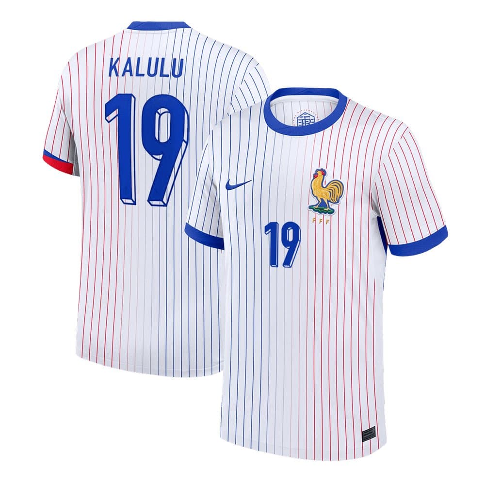 Men's KALULU #19 France Away Replica Soccer Jersey 2024 Men's KALULU #19 France Away Replica Soccer Jersey 2024