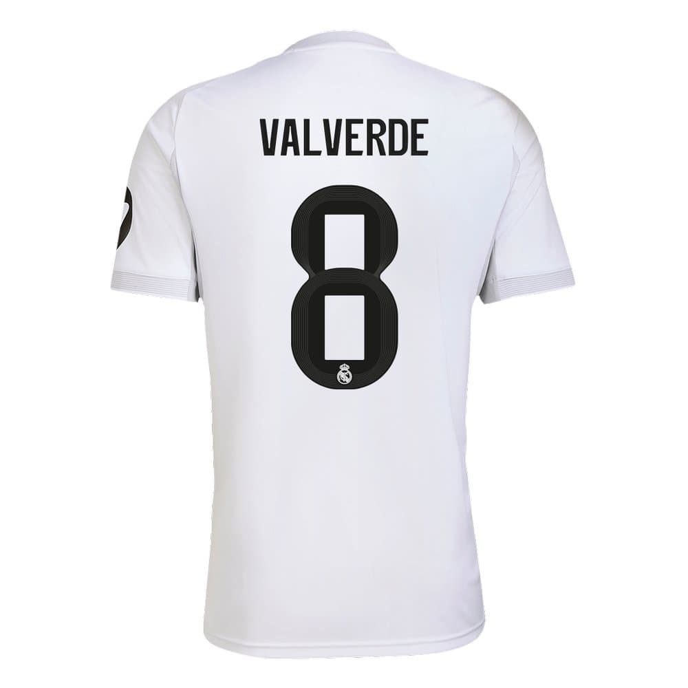 Men's VALVERDE #8 Real Madrid Home Replica Soccer Jersey 2025/26 Men's VALVERDE #8 Real Madrid Home Replica Soccer Jersey 2025/26