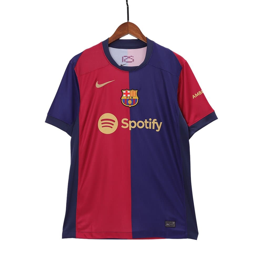 Men's Barcelona Home Soccer Jersey Kit(Jersey+Shorts) 2024/25