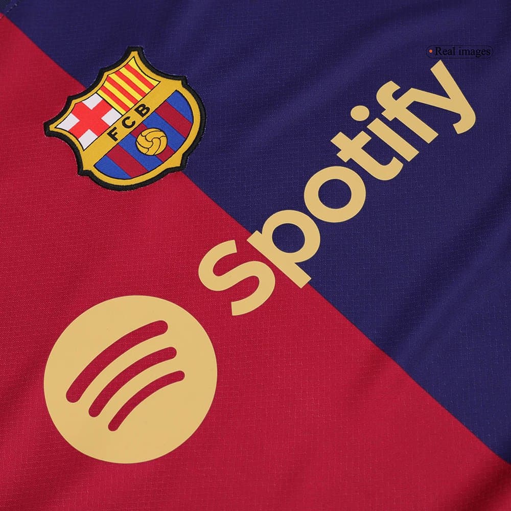 Men's Barcelona Home Soccer Jersey Kit(Jersey+Shorts) 2024/25