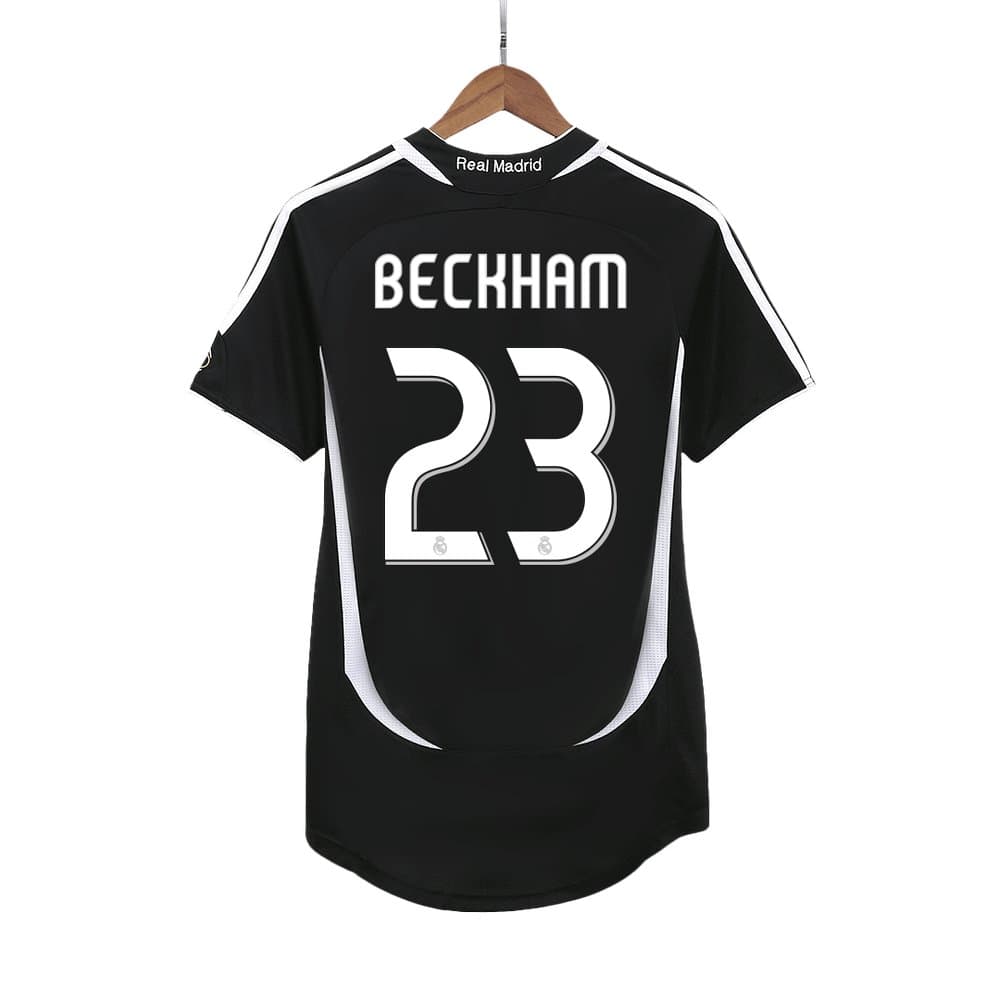 Men's BECKHAM #23 Real Madrid Away Retro Soccer Jersey 2006/07