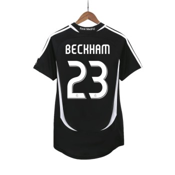 Men's BECKHAM #23 Real Madrid Away Retro Soccer Jersey 2006/07